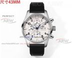 TW Factory Top Replica IWC Pilot IW378003 Swiss 7750 Movement White Dial 43mm 